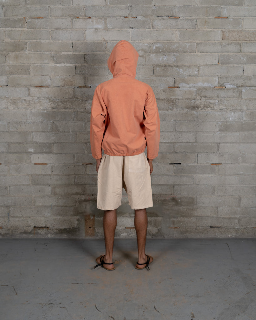Woven Split Pocket Hoodie - Red Clay