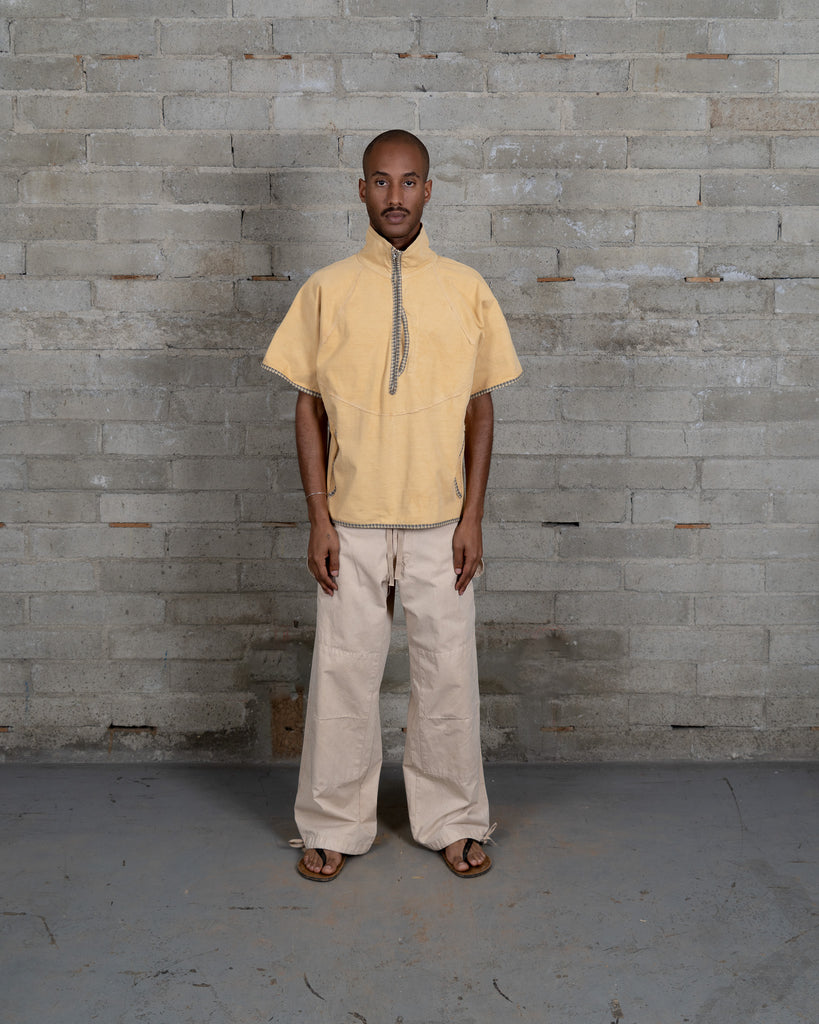 Short Sleeve Fleece Shell - Gold Clay