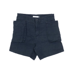 Hemp Big Pocket Shorts - Black Indigo