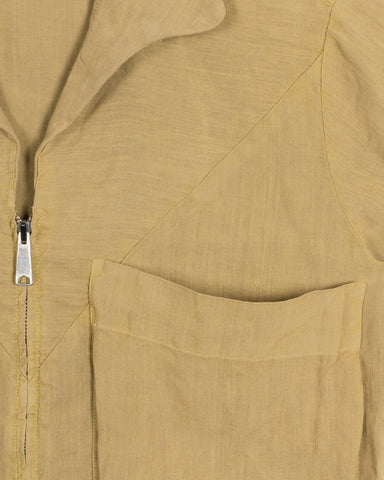 Hemp Big Pocket Shirt - Mustard
