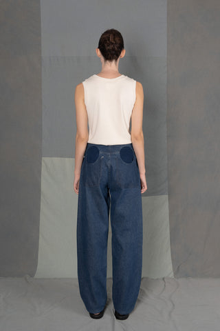 LM x OB Circle Pocket Jeans - Denim Contrast
