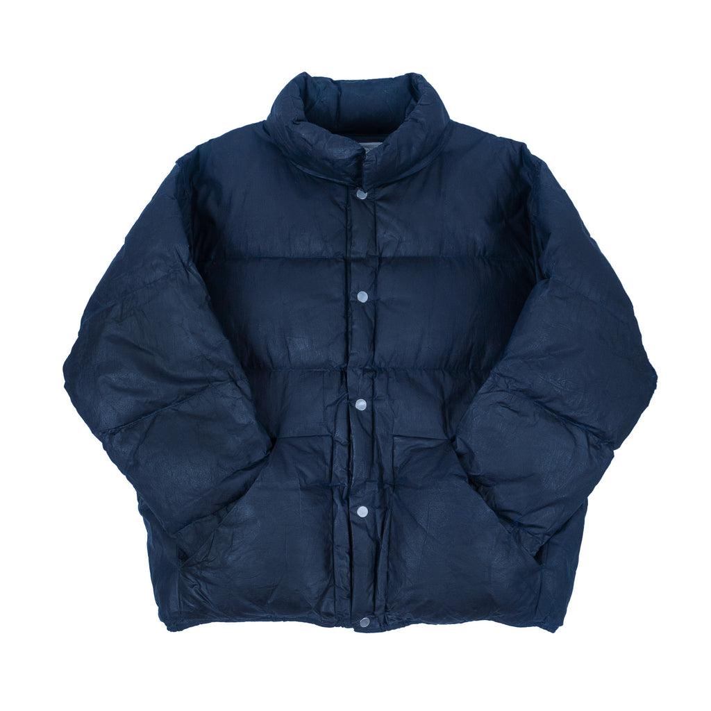 Waxed Puff Coat - Indigo