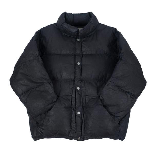 Waxed Puff Coat - Black Indigo