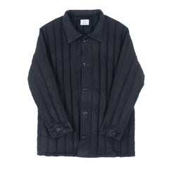 Quilted Puff Trench - Black Indigo