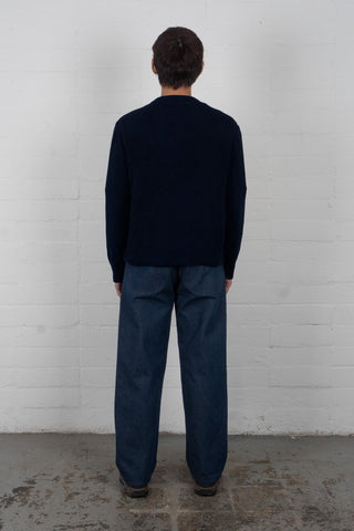 Recycled Cashmere Sweater - Black Indigo