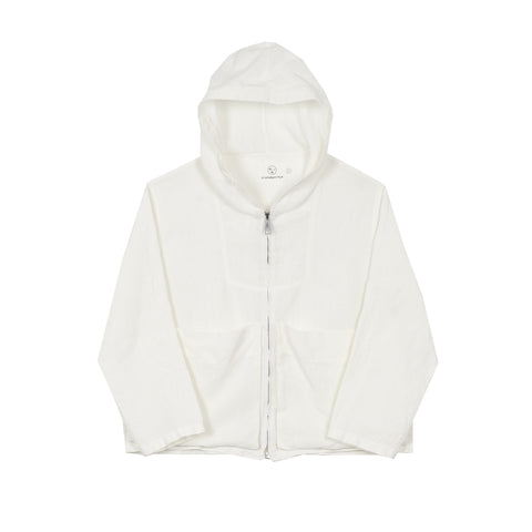 Hemp Big Pocket Hoodie - White