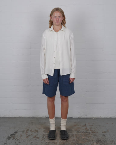 Wild Silk Button Down - White