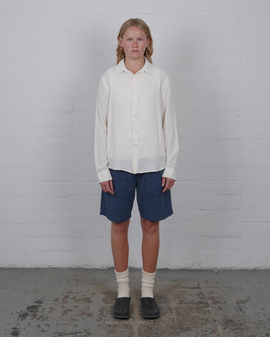 Wild Silk Button Down - White