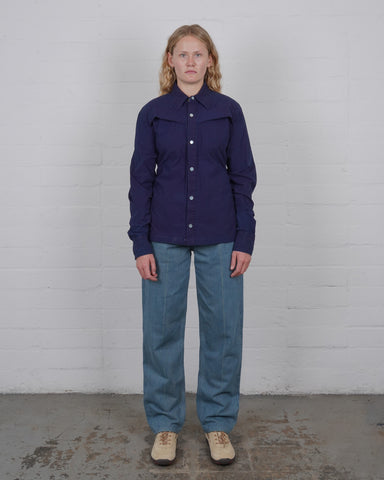 Vented Snap Shirt - Indigo