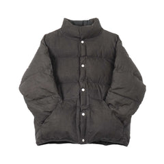 Waxed Puff Coat - Soot