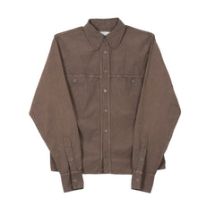 Panel Button Down - Charred Brown