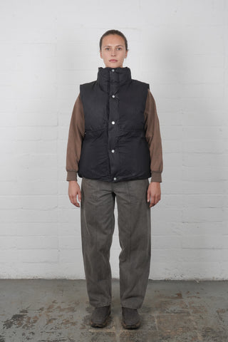 Puff Utility Vest - Black Indigo