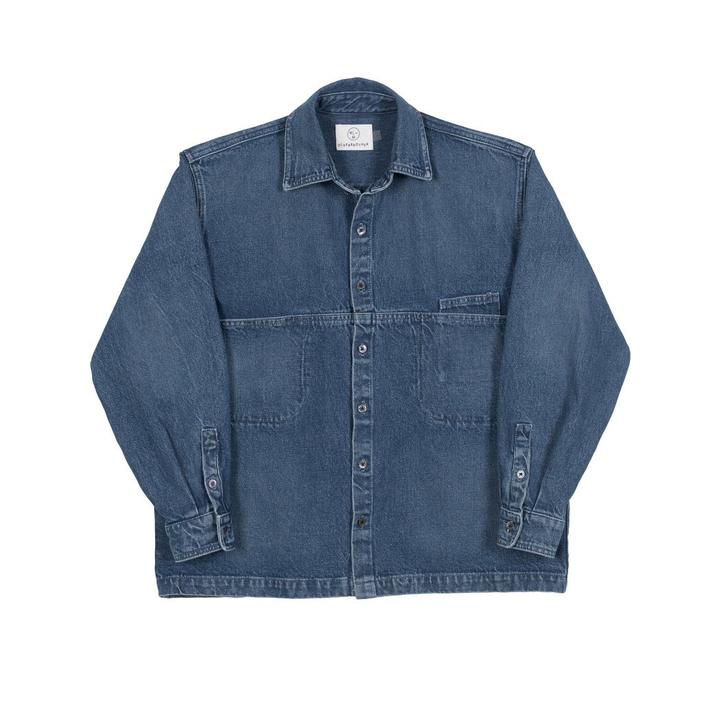 Denim Slant Shirt - Stonewash