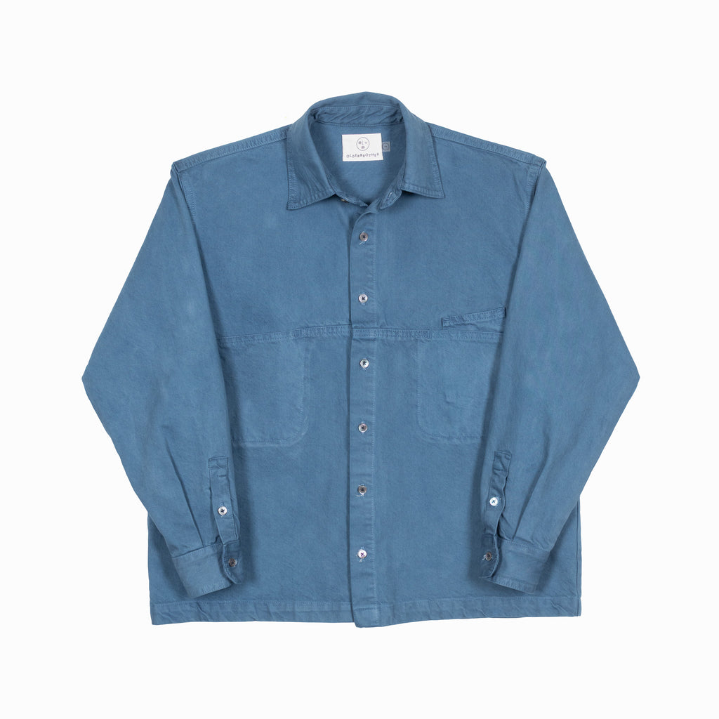 Denim Slant Shirt - Pale Indigo