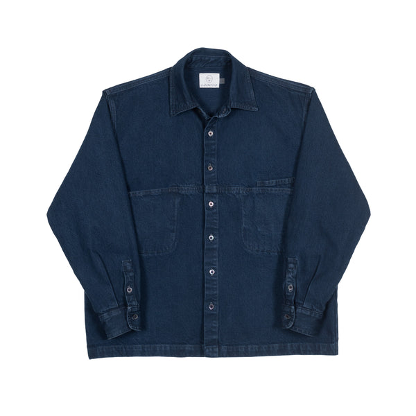 Denim Slant Shirt - Indigo Tint