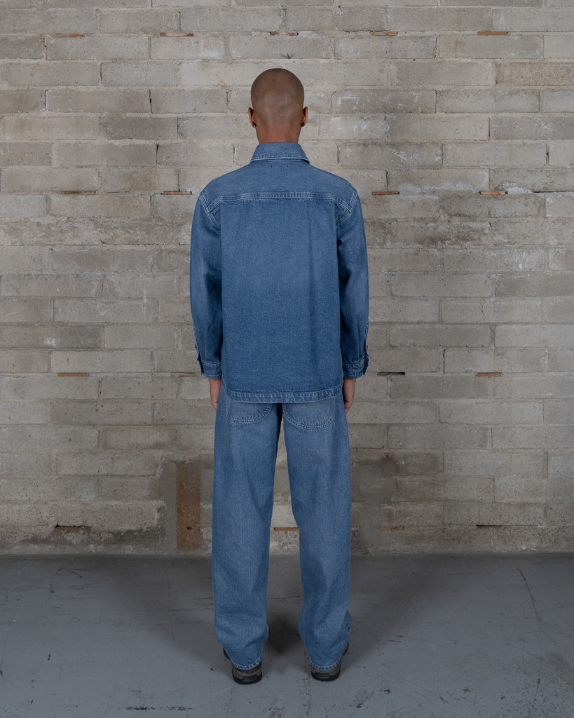 Denim Slant Shirt - Stonewash