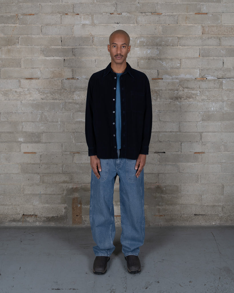 Corduroy Shirt- Black Indigo