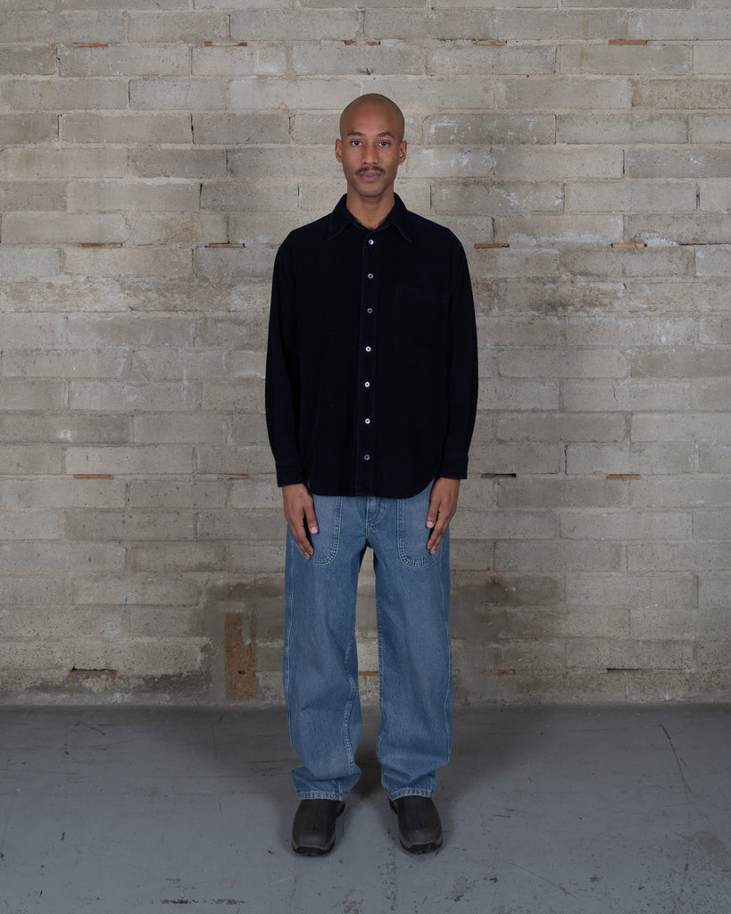 Corduroy Shirt- Black Indigo