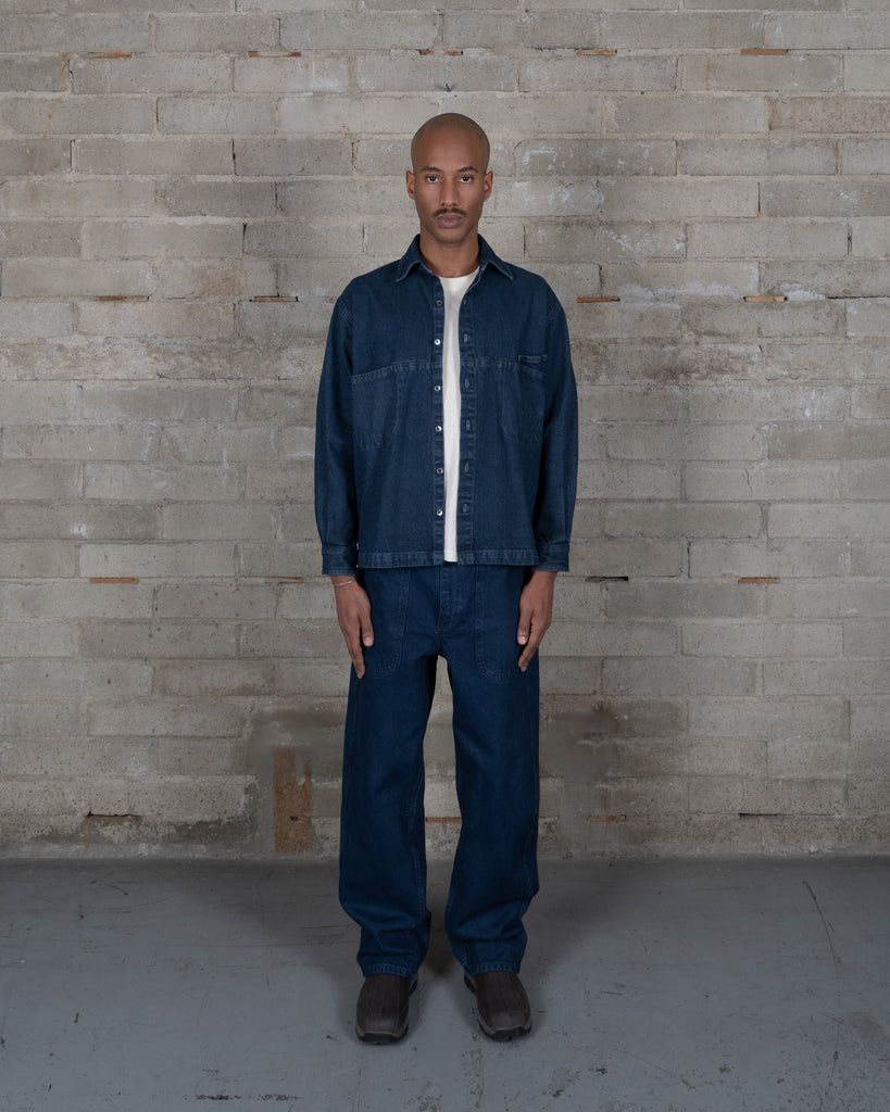 Denim Slant Shirt - Indigo Tint