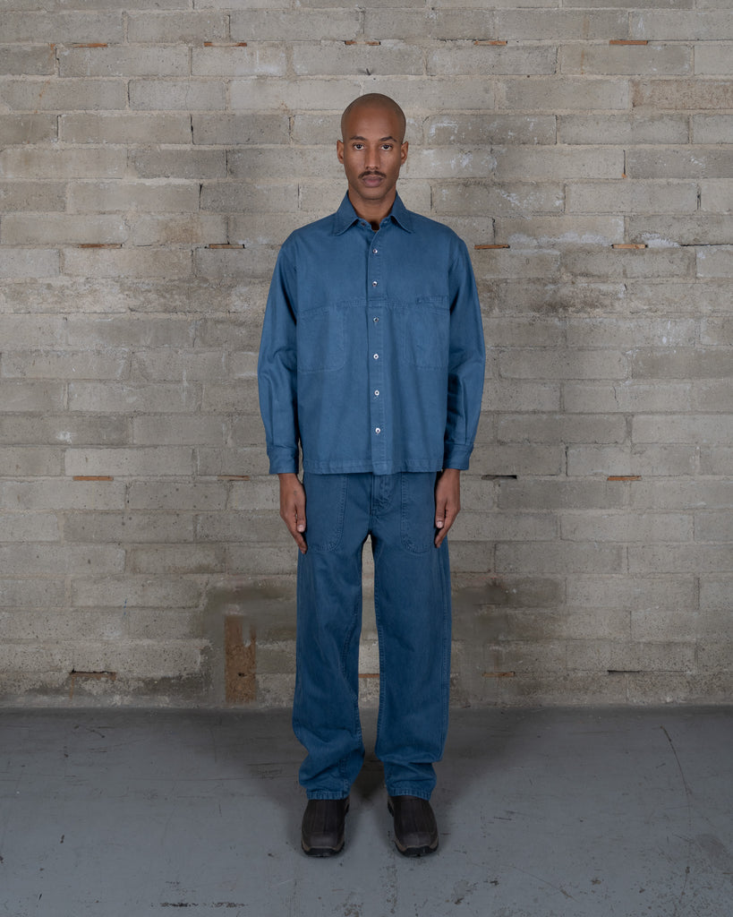 Denim Slant Shirt - Pale Indigo