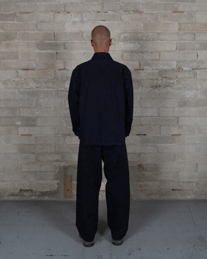 Denim Slant Shirt - Black Indigo
