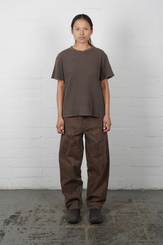 Front Seam Jeans - Charred Brown