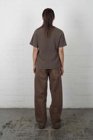 Front Seam Jeans - Charred Brown