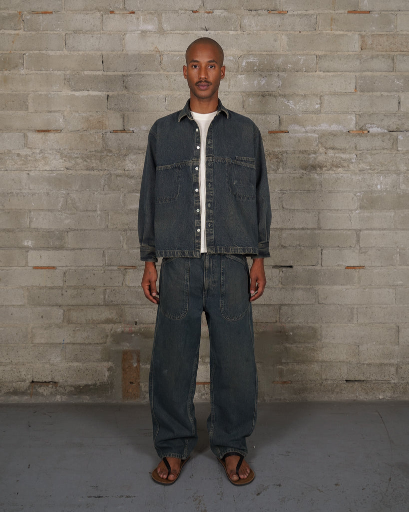 Denim Slant Shirt - Brine Wash - Olderbrother