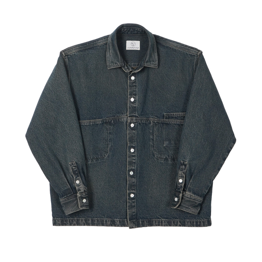 Denim Slant Shirt - Brine Wash - Olderbrother