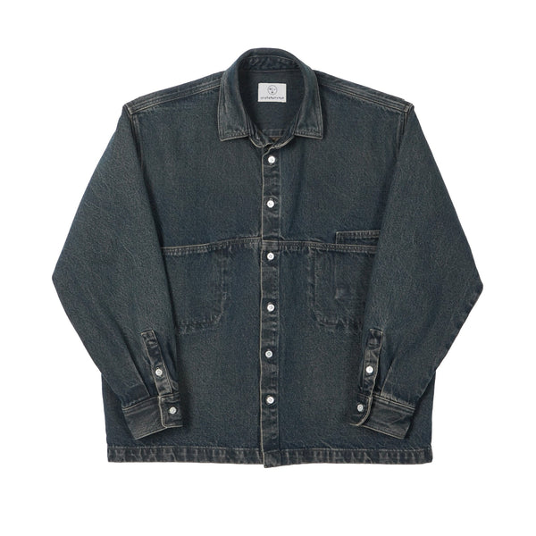 Denim Slant Shirt - Brine Wash - Olderbrother