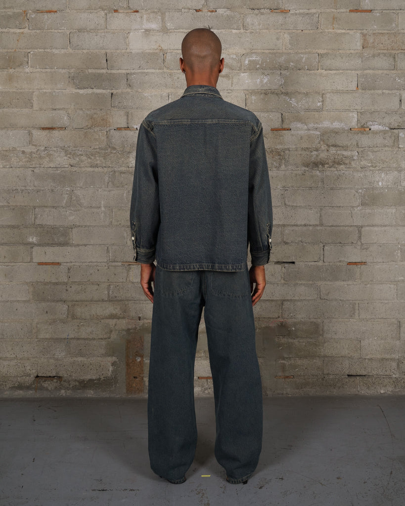 Denim Slant Shirt - Brine Wash - Olderbrother