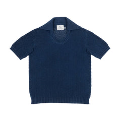 Hemp Knit Sport Collar - Indigo - Olderbrother