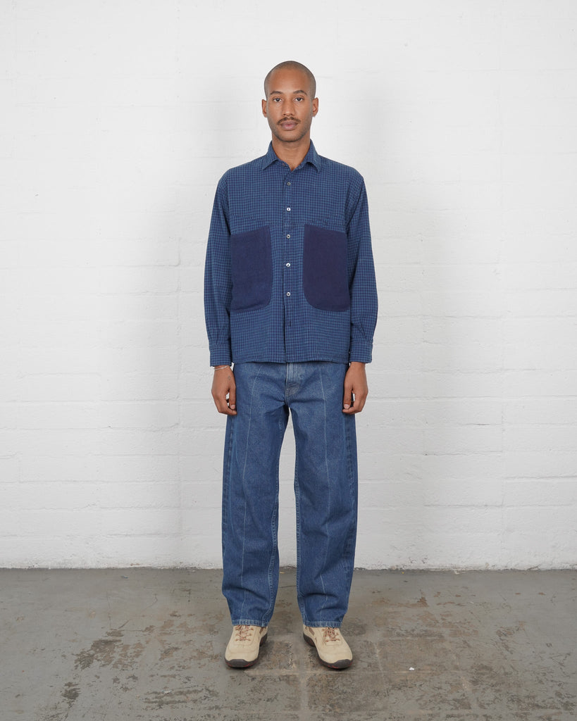 Indigo Check Pocket Shirt - Hand - Me - Downs - Olderbrother
