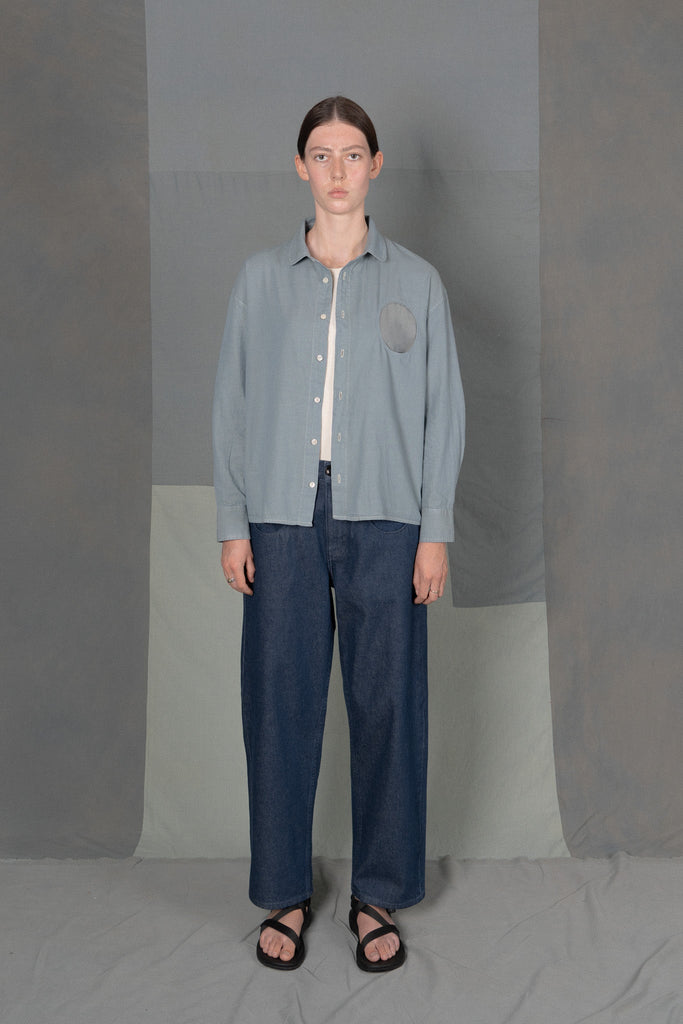 LM x OB Circle Pocket Anti Fit Shirt - Chambray - Olderbrother