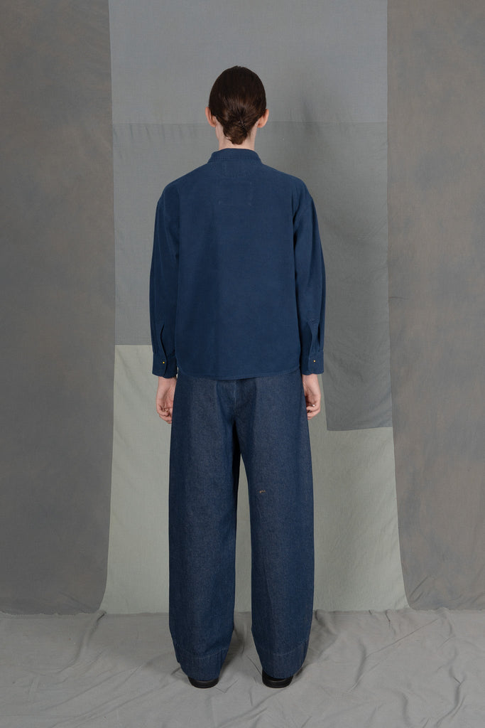 LM x OB Circle Pocket Anti Fit Shirt - Indigo - Olderbrother