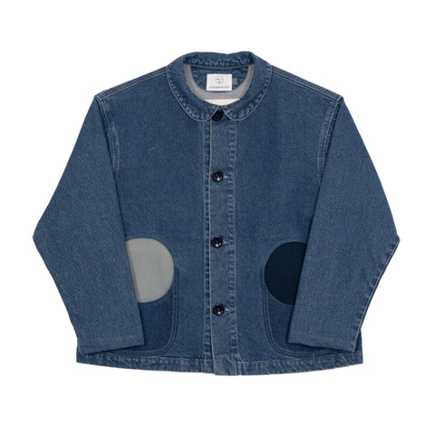 LM x OB Circle Pocket Chore Coat 2023 - Denim Contrast - Olderbrother