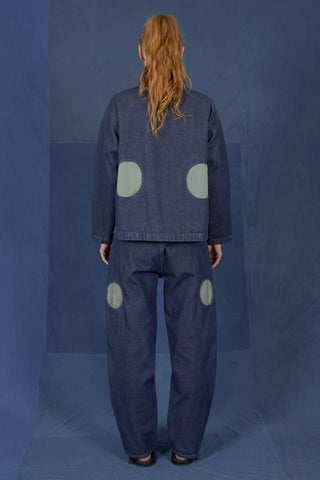 LM x OB Circle Pocket Chore Coat 2024 - Contrast Denim - Olderbrother