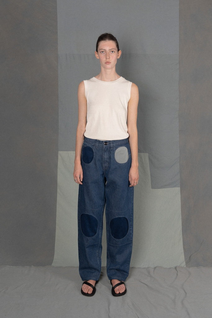LM x OB Circle Pocket Jeans 2023 - Denim Contrast - Olderbrother