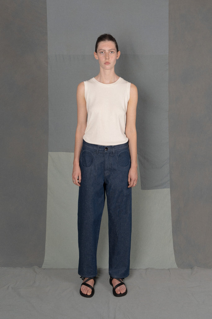 LM x OB Circle Pocket Jeans - Denim Tonal - Olderbrother