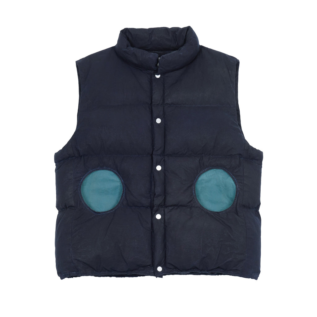 LM x OB Circle Pocket Puff Vest - Indigo - Olderbrother