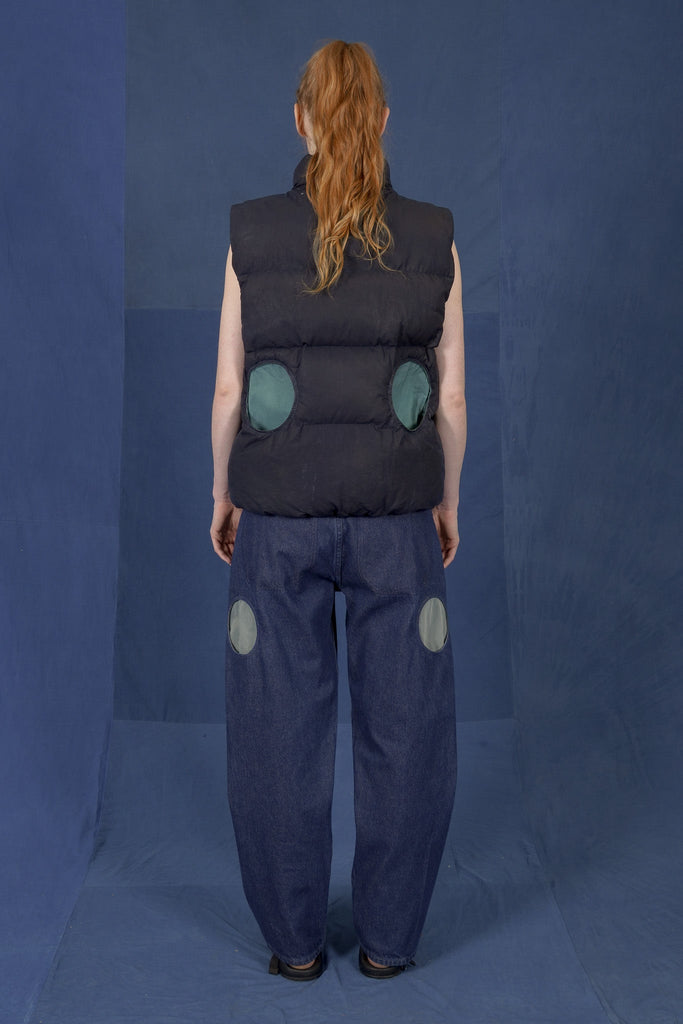 LM x OB Circle Pocket Puff Vest - Indigo - Olderbrother