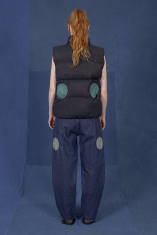 LM x OB Circle Pocket Puff Vest - Indigo - Olderbrother
