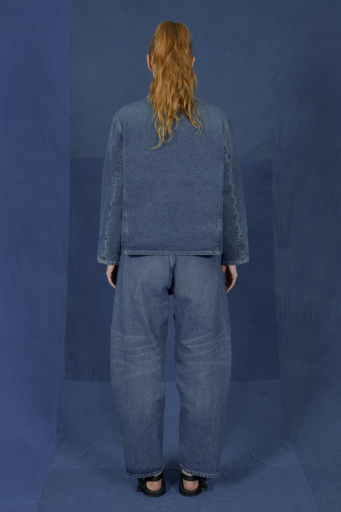 LM x OB Stone Pocket Zip Jacket - Stonewash Denim - Olderbrother