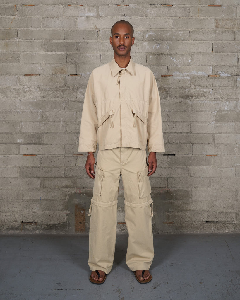 Micro Twill Zip Jacket - Brine Beige - Olderbrother