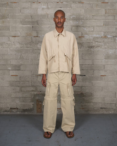 Micro Twill Zip Jacket - Brine Beige - Olderbrother