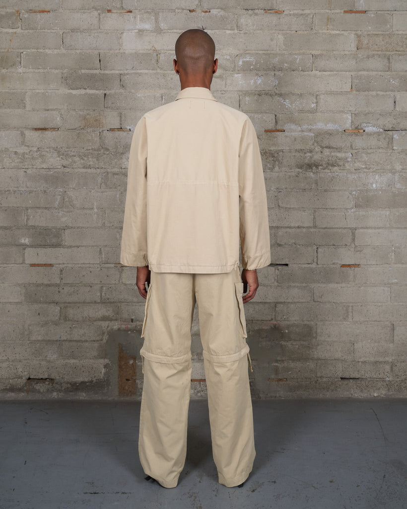 Micro Twill Zip Jacket - Brine Beige - Olderbrother