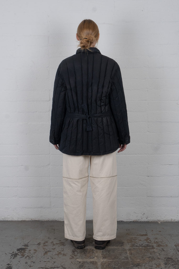Quilted Puff Trench - Black Indigo - Olderbrother