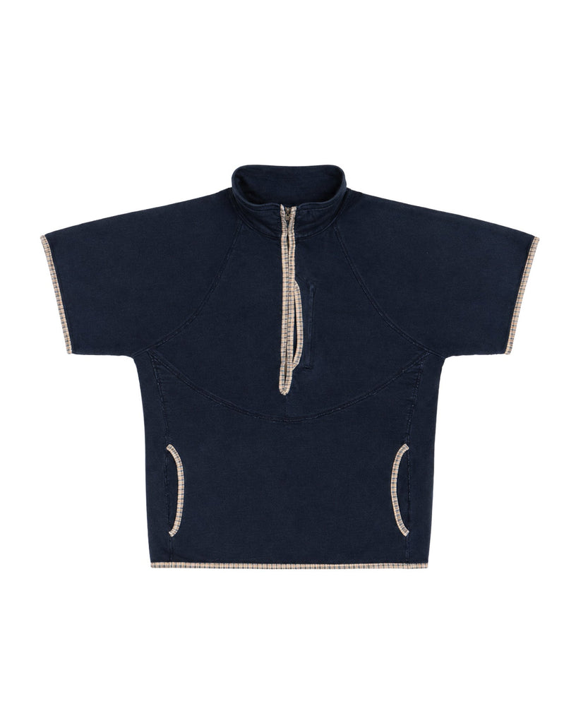 Short Sleeve Fleece Shell - Black Indigo