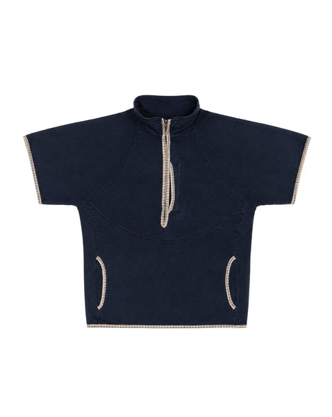 Short Sleeve Fleece Shell - Black Indigo