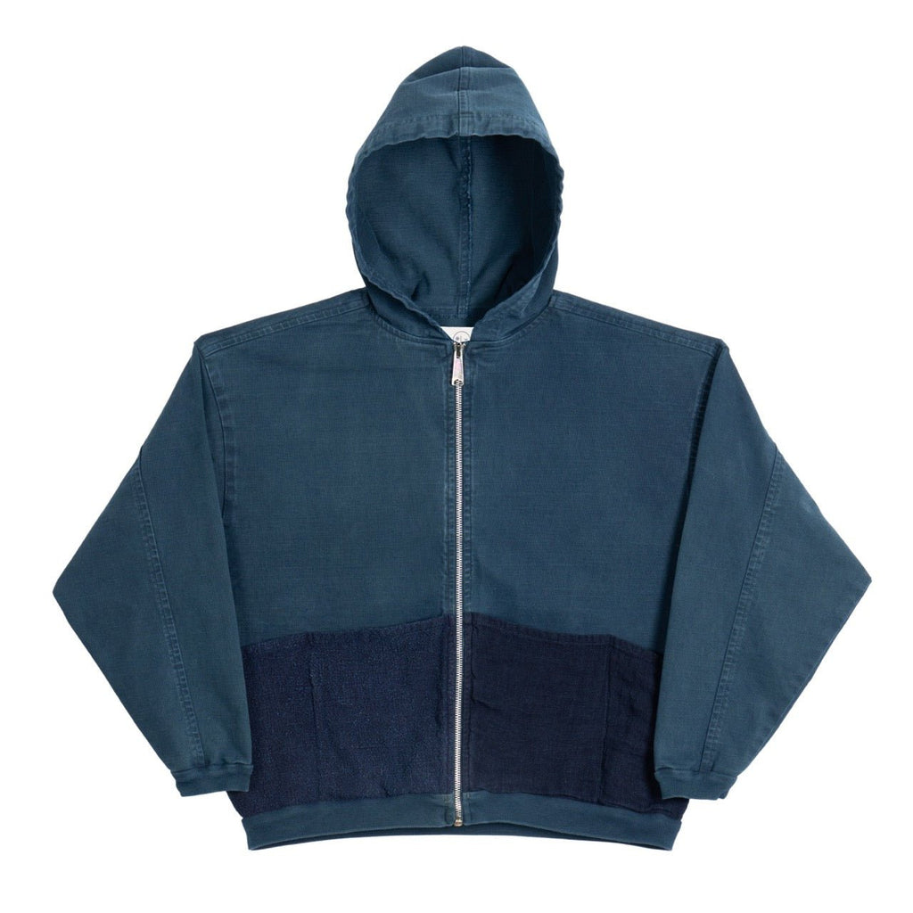 Split Pocket Hoodie - Indigo "Hand Me Downs" - Olderbrother